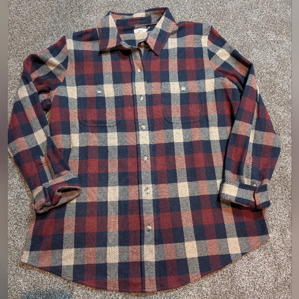 Faherty Legend Sweater Shirt, Burchfield Plaid, Women's Large